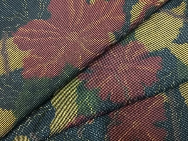 平和屋着物●本場大島紬 一元7マルキ 草花文 正絹 ♥ fy