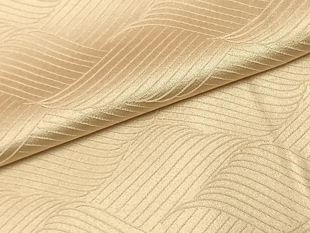  平和屋着物 上質な色無地 立波地紋 蜂蜜色 正絹 fy 色無地 着物