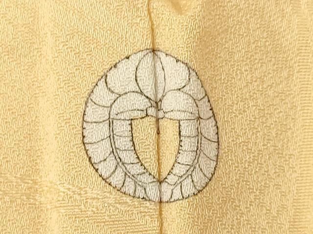  平和屋着物●上質な色無地 葉尽くし地紋 淡香色 正絹 ♥ ck 色無地 着物