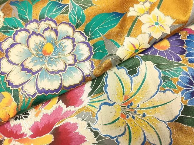 平和屋着物○豪華振袖 花蝶文 金銀彩 正絹 逸品 AABE1797fy - メルカリ