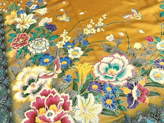 平和屋着物○豪華振袖 花蝶文 金銀彩 正絹 逸品 AABE1797fy - メルカリ