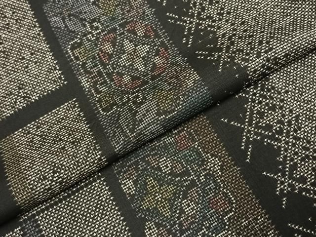  平和屋着物 本場大島紬 カタス7マルキ 吉祥花間道 やまと誂製 正絹 fy 紬 着物