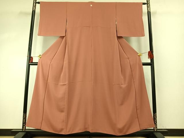 平和屋着物●上質な色無地 東雲色 正絹 fy