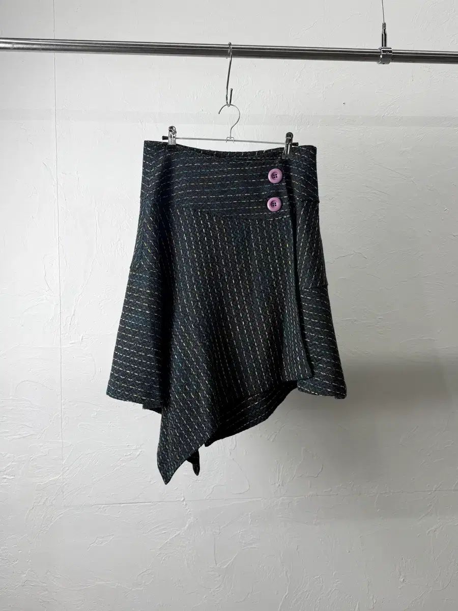 アシメントリー スリット ラップ スカート