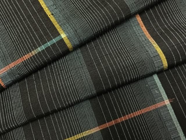 平和屋着物 上質な紬 縞 正絹 fy