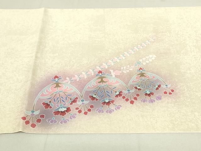 平和屋着物◎小野喜象 太鼓柄袋帯 更紗花文 金彩 正絹 逸品 DAAY6929qp