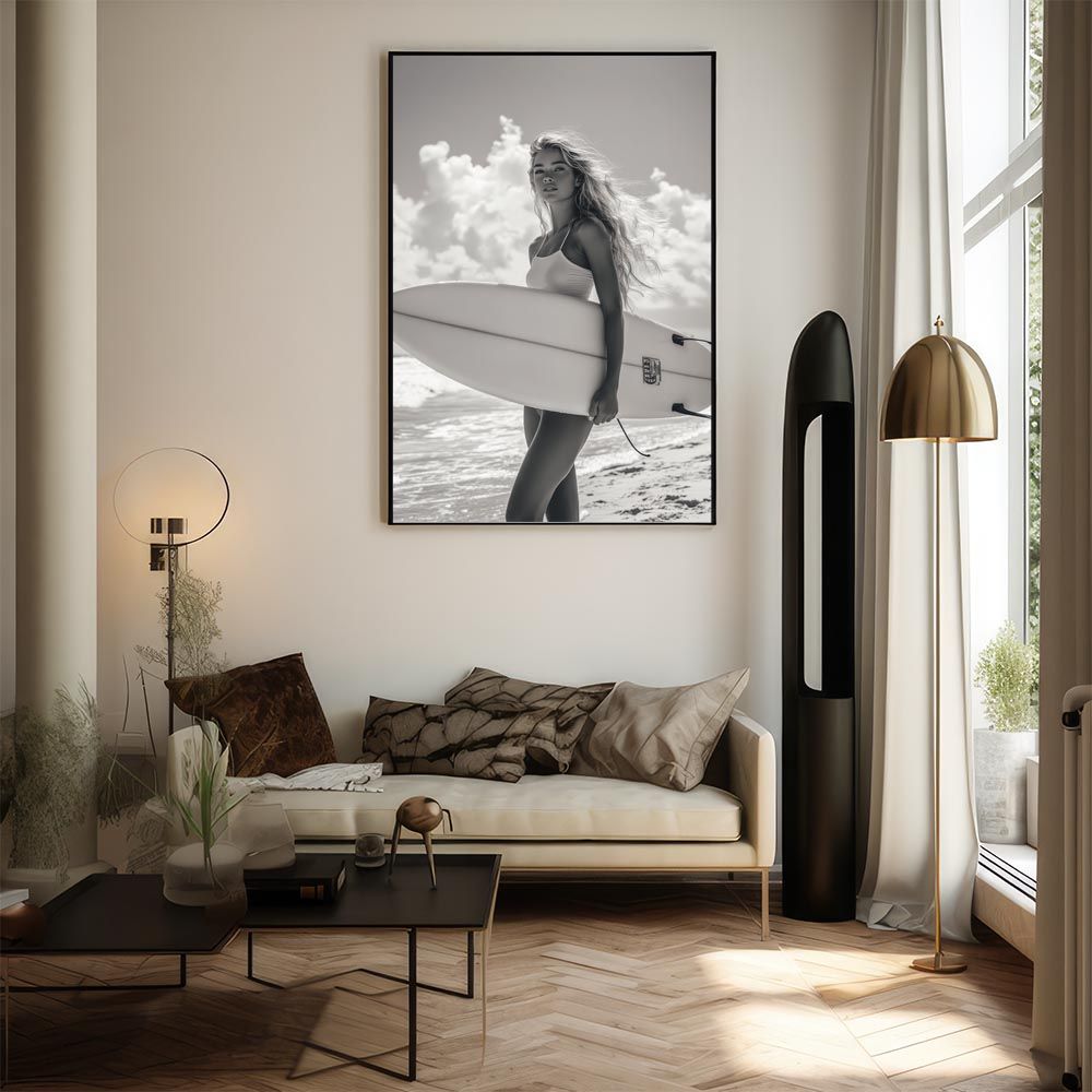 A2サイズ（約42x59cm）】【lh-poster-9485】【フレーム付き】サーフ