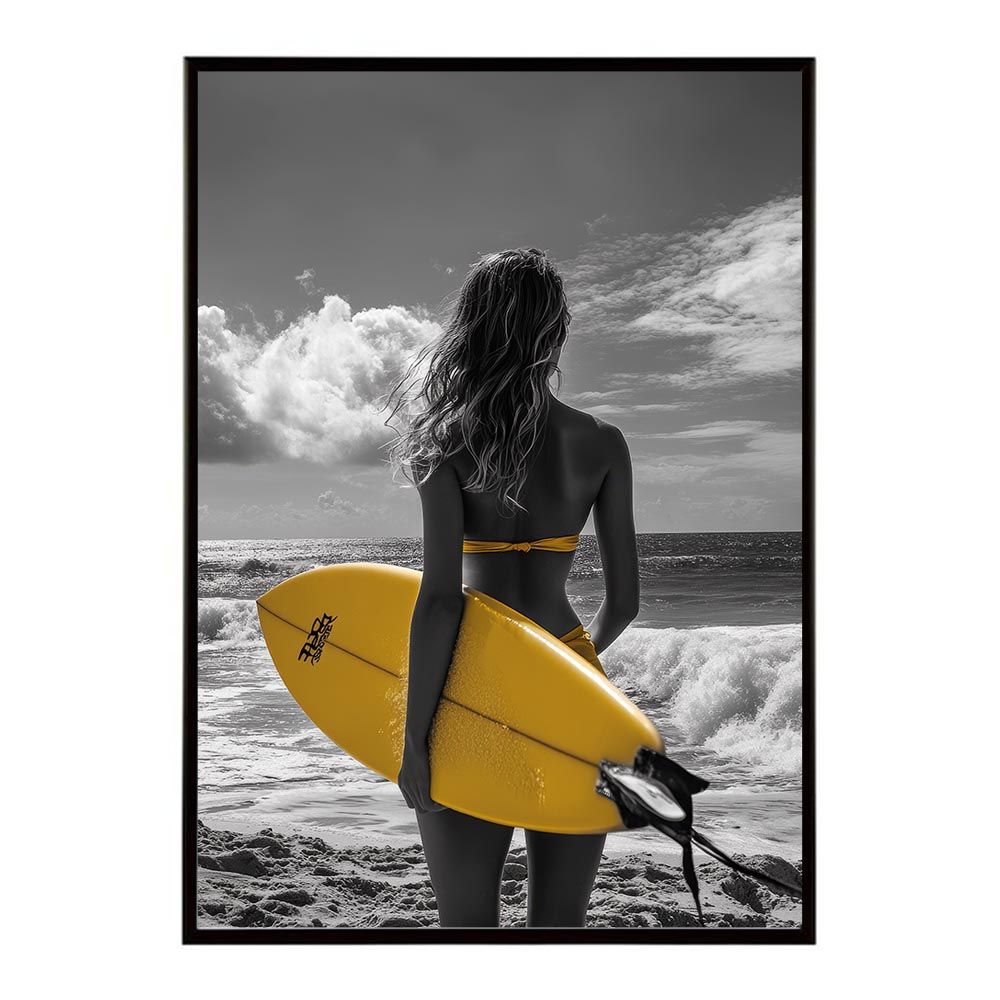 B4サイズ（約25x36cm）】【lh-poster-9487】【フレーム付き】サーフ