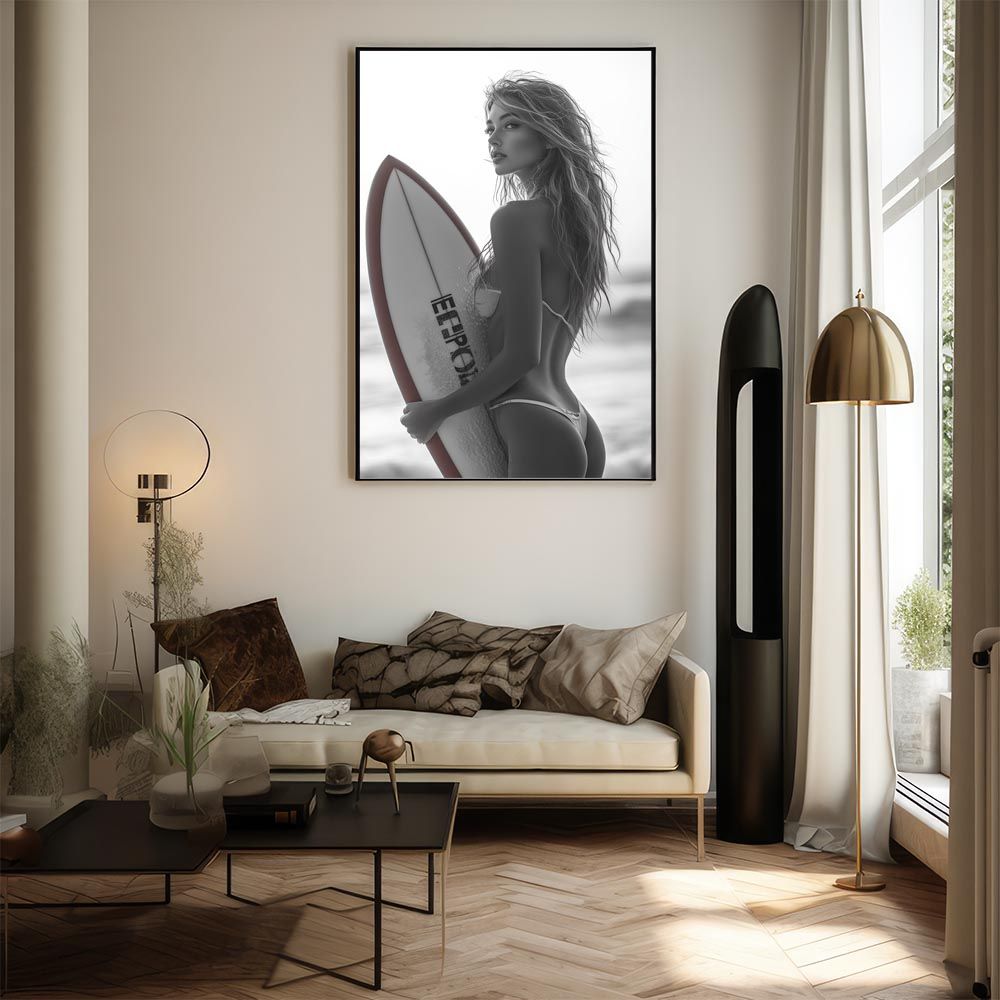 A4 サイズ ポスター 10 A4サイズ（約21x30cm）】【lh-poster-9490】【フレーム付き】サーフ