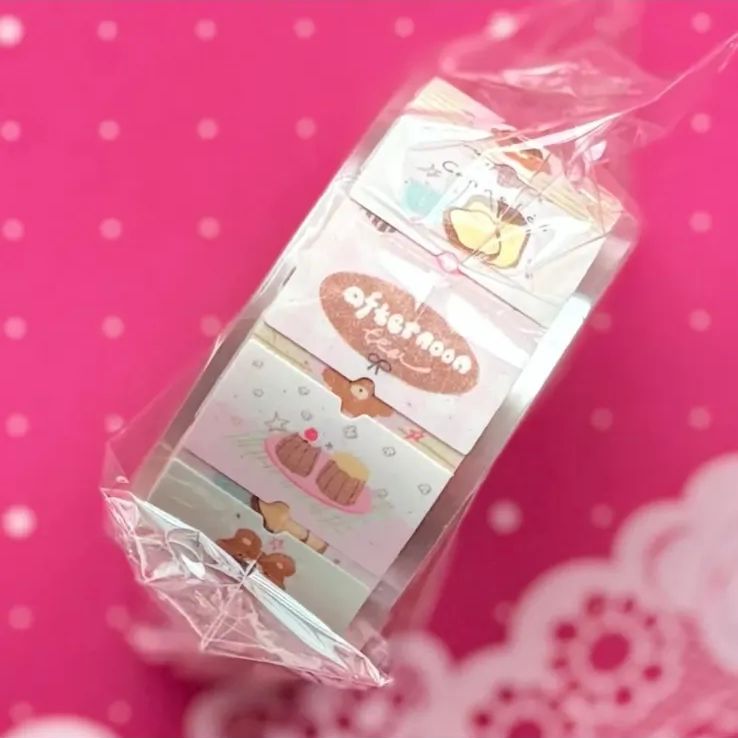 ラベラーシール 闪砂 小熊甜品 海外マスキングテープ 海外マステ クマ