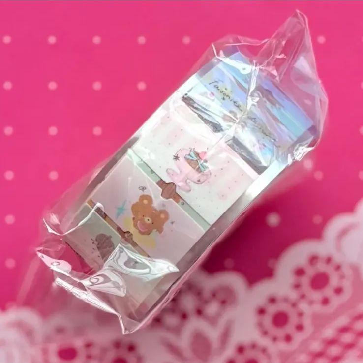 ラベラーシール 闪砂 小熊甜品 海外マスキングテープ 海外マステ クマ