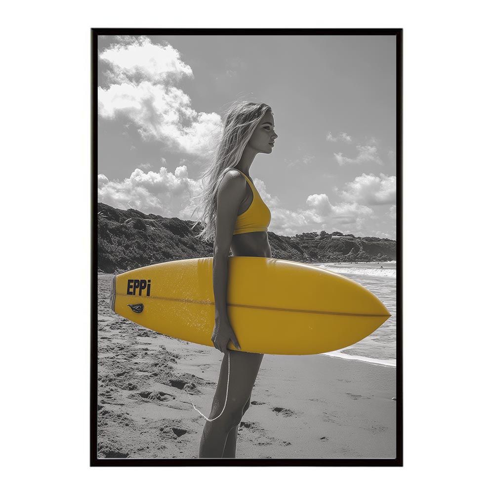 B4サイズ（約25x36cm）】【lh-poster-9492】【フレーム付き】サーフ