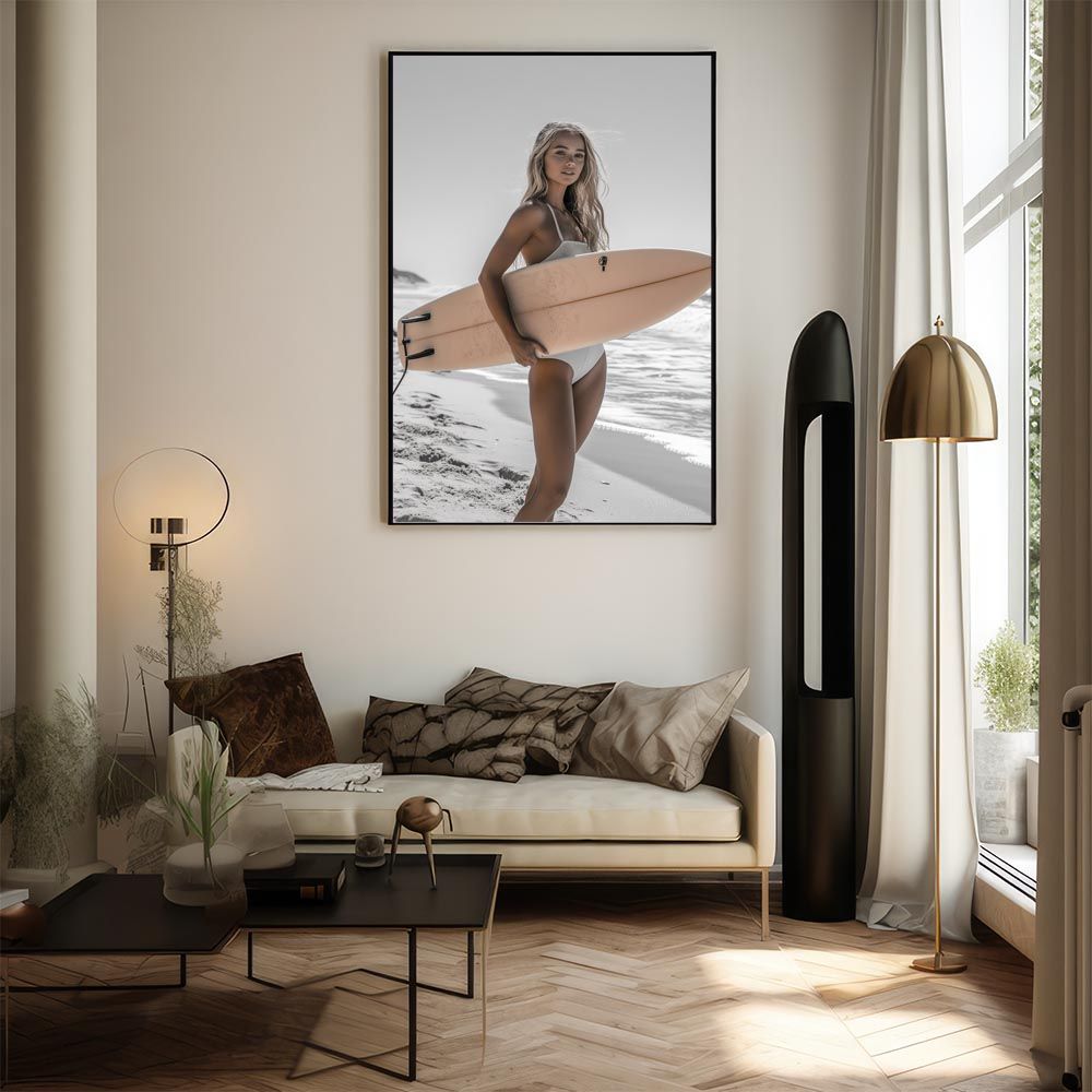 A2サイズ（約42x59cm）】【lh-poster-9502】【フレーム付き】サーフ