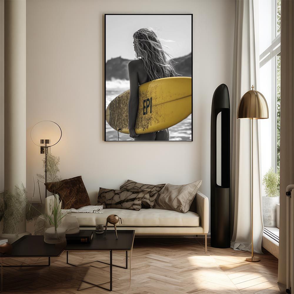 B4サイズ（約25x36cm）】【lh-poster-9504】【フレーム付き】サーフ