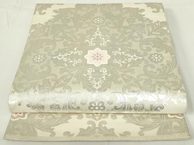 平和屋着物◎西陣 服部織物謹製 六通柄袋帯 正倉院更紗花文 こはく錦