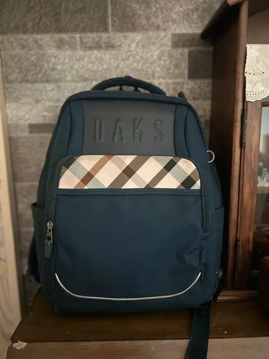 DAKS ネイビー CHECK バックパック 本バッグ