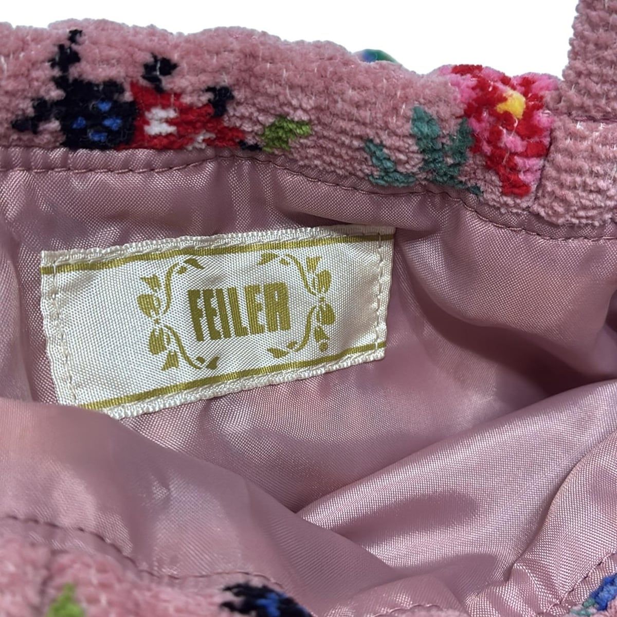 FEILER(フェイラー) トートバッグ美品 - ピンク×グリーン×マルチ 花柄