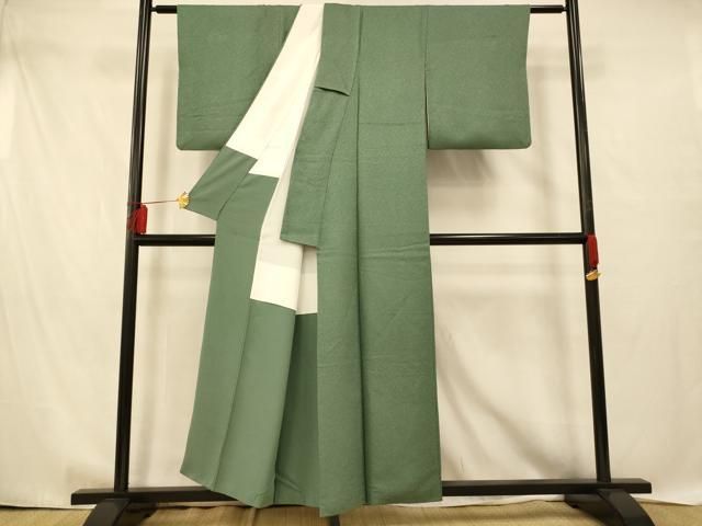 平和屋着物□上質な色無地 霞地紋 木賊色 正絹 逸品 AABD6943fw - メルカリ