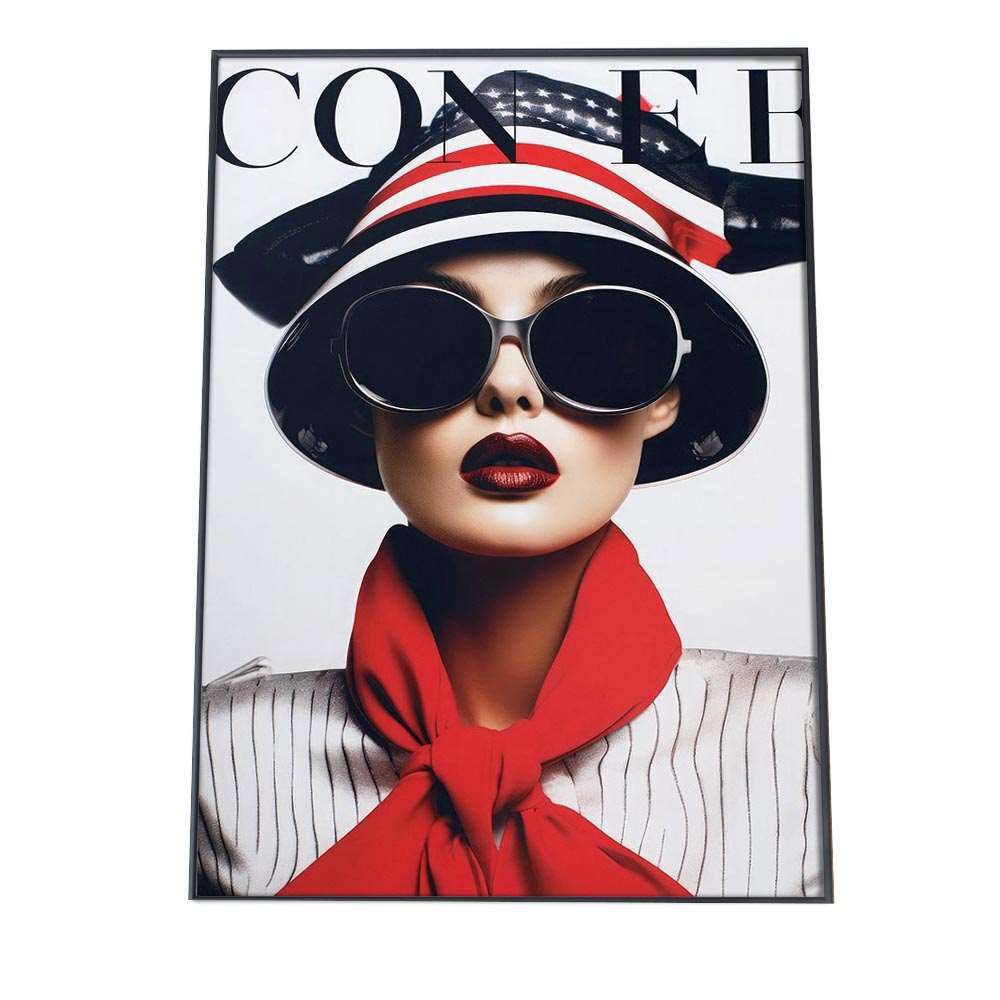 【B1サイズ（約73x103cm）】【lh-poster-958】【フレーム付き】レディ ポスター ガールズ コラージュ アートプリント ポスター インテリア お洒落 オリジナル 写真 額縁 印刷 プリント キレイ目