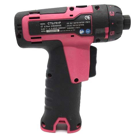 スナップオン SNAP-ON CTSJ 761 14.4 V用 1|4 6.35 mm コードレス スクリュードライバー ピンク 本体のみ