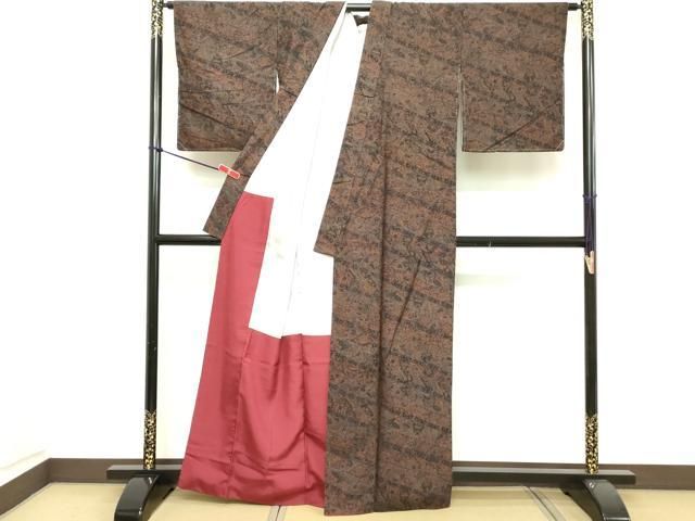 平和屋着物□上質な小紋 更紗花文 正絹 逸品 DAAZ8446cd - メルカリ