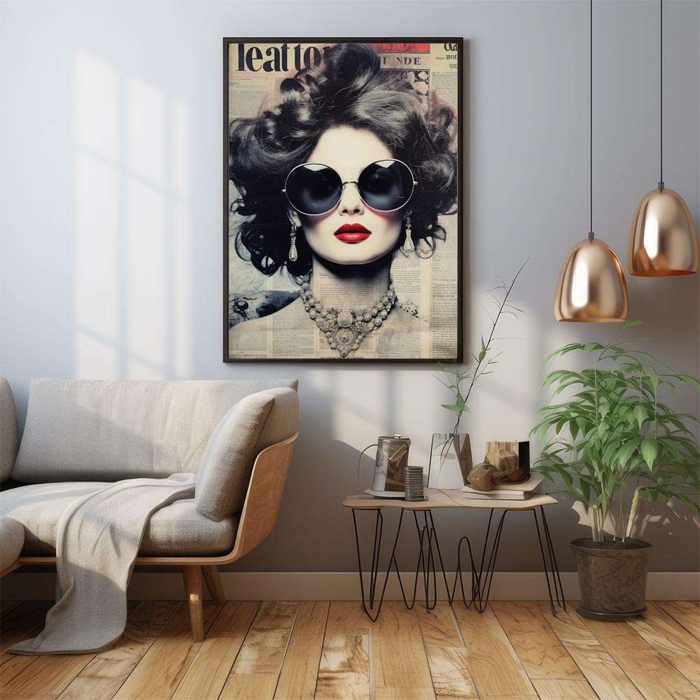 B2サイズ（約51x73cm）】【lh-poster-959】【フレーム付き】レディ