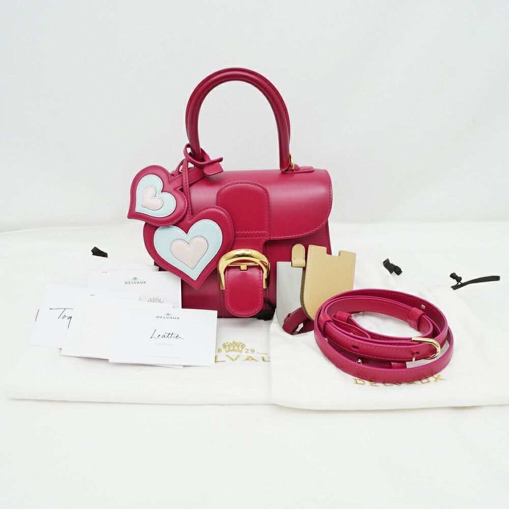 名東】デルヴォー ブリヨンミニ ショルダーバッグ ハンド 2WAY ハート