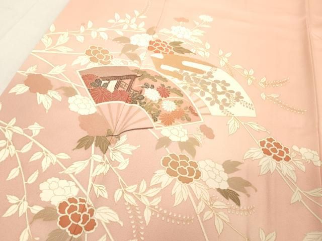 平和屋着物□訪問着 扇花文 暈し染め 金彩 正絹 逸品 DAAZ8507cd