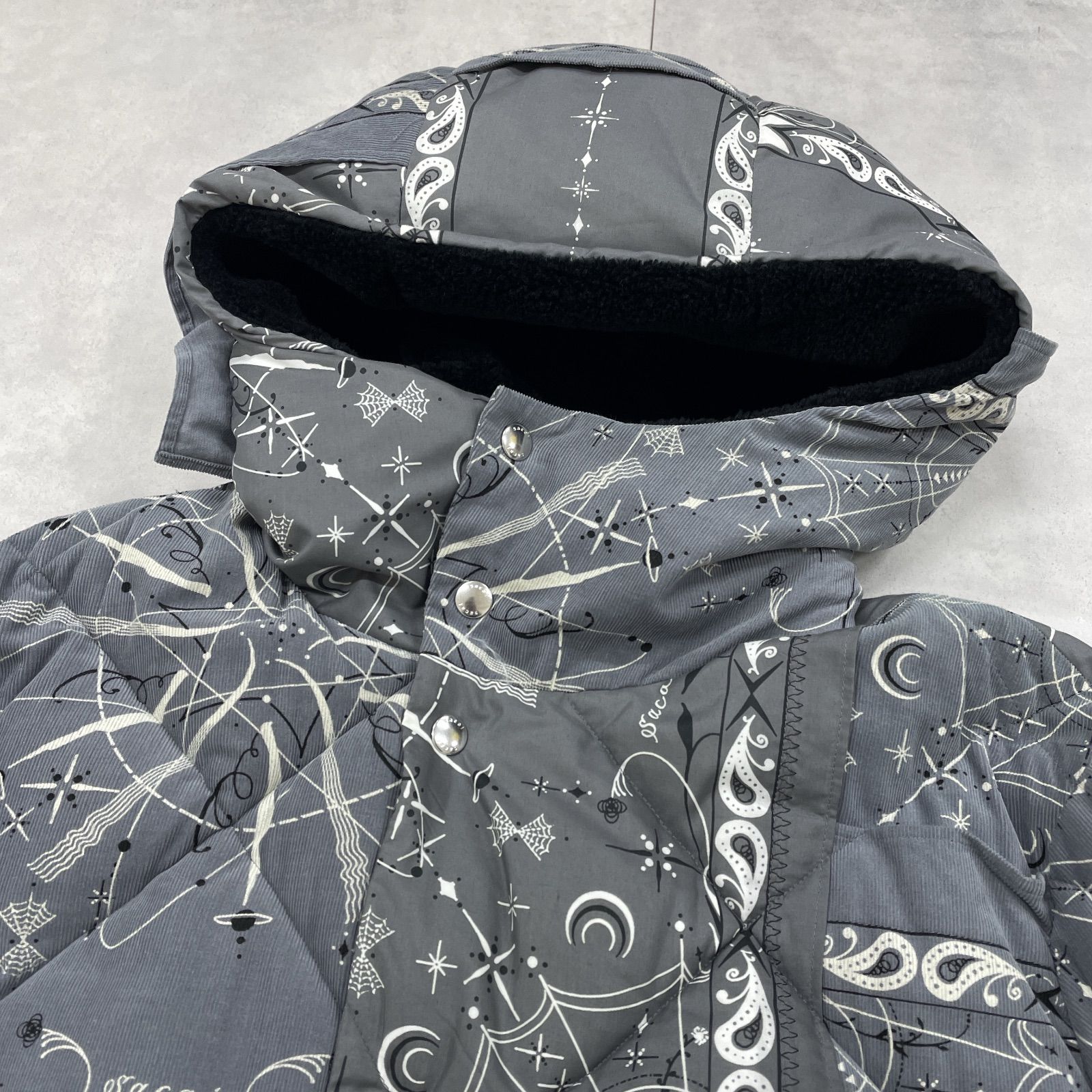 sacai サカイ Dr.Woo ドクターウー ダウンジャケット ペイズリー柄 