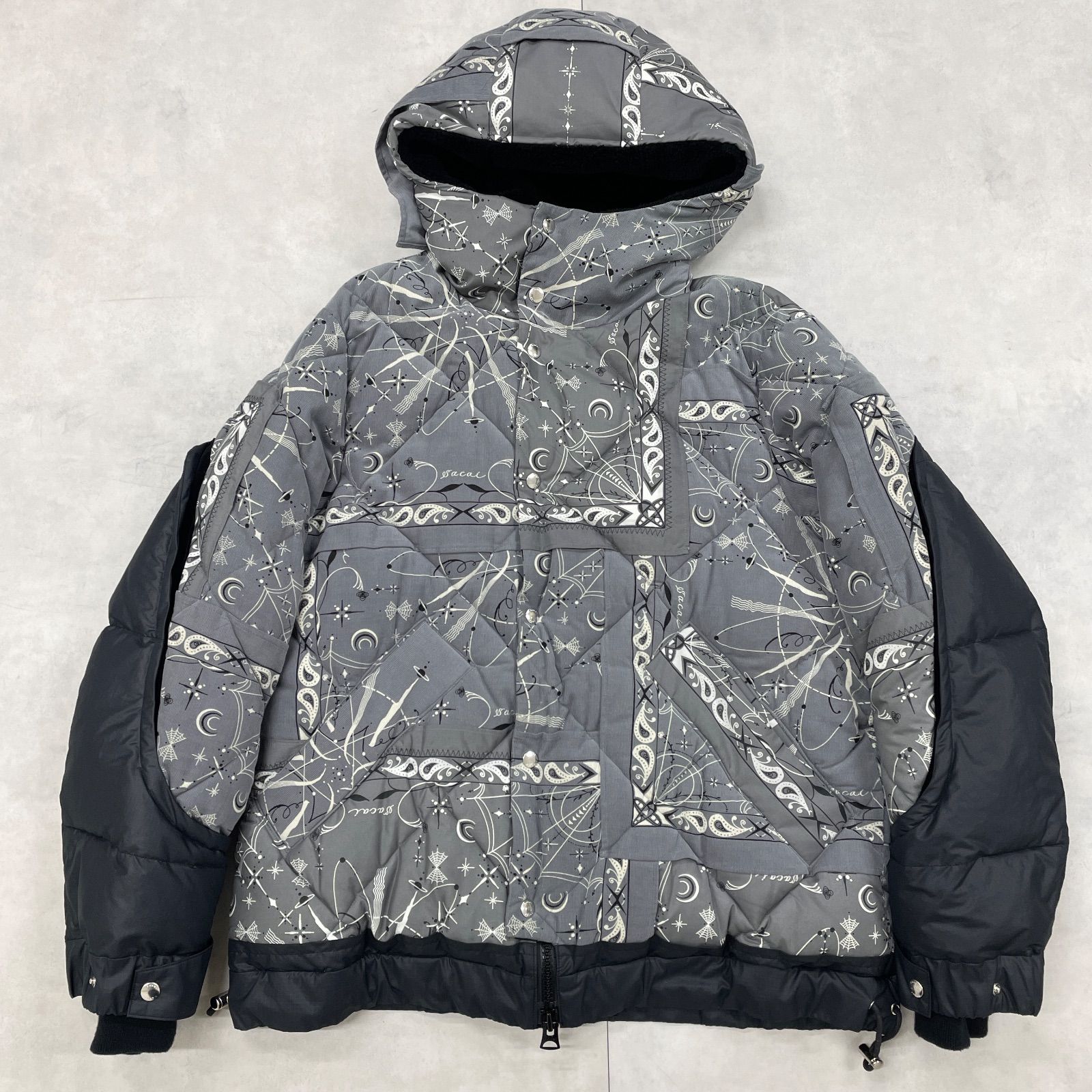 sacai サカイ Dr.Woo ドクターウー ダウンジャケット ペイズリー柄