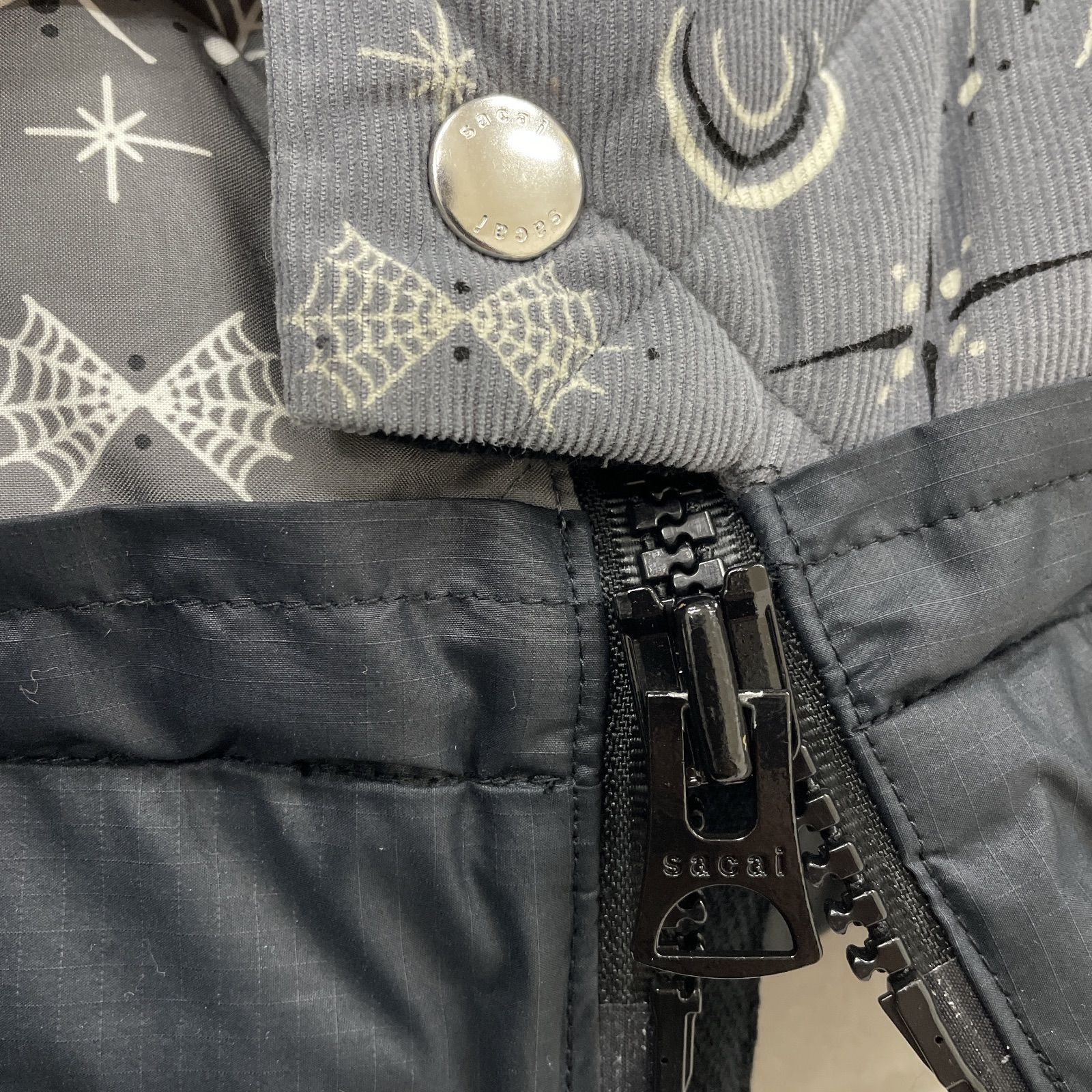 sacai サカイ Dr.Woo ドクターウー ダウンジャケット ペイズリー柄 