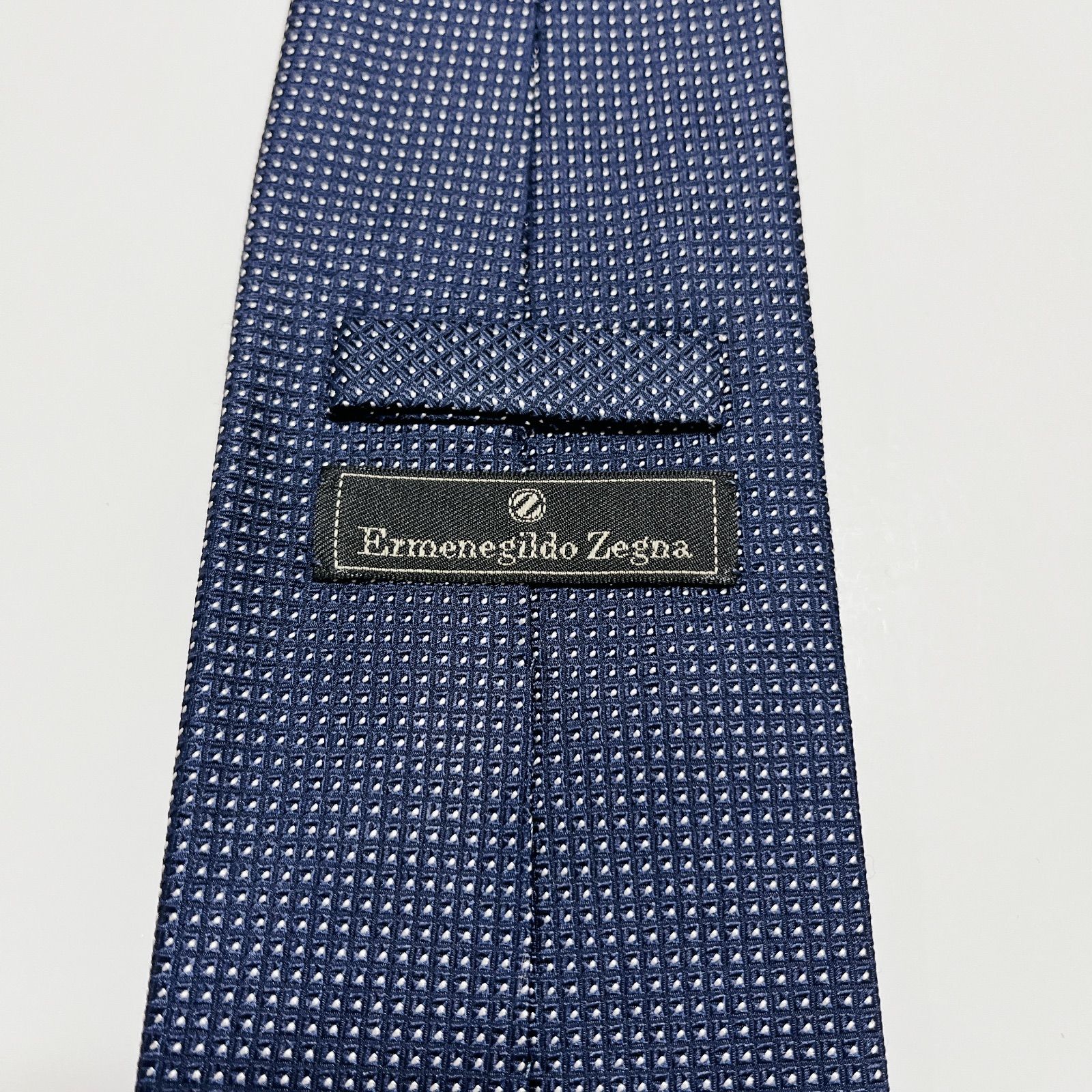 美品 エルメネジルドゼニア ネクタイ ハイブランド ドット柄 光沢