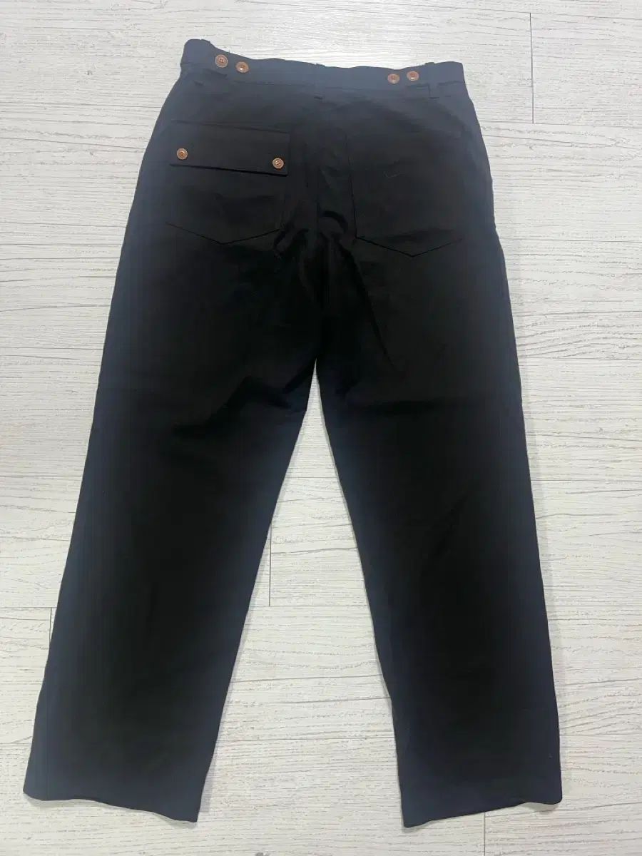 wool fatigue pants black