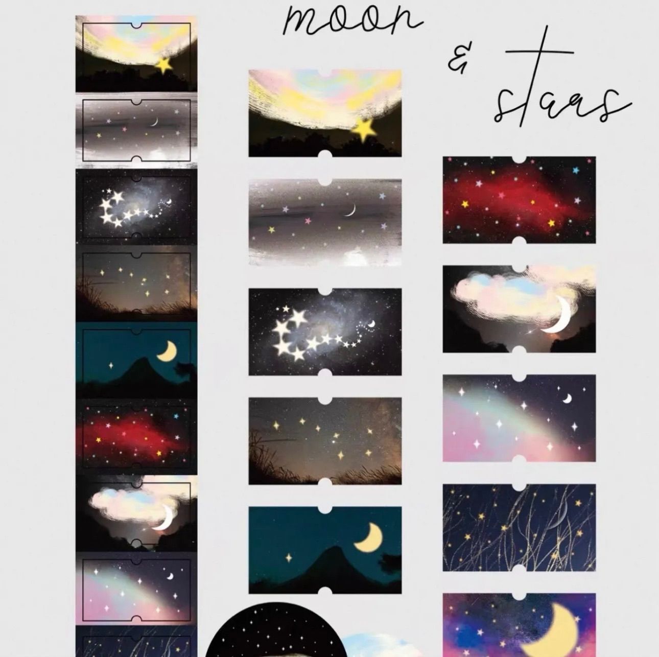  ラベラーシール 星月集 夜 シール シール ラベル