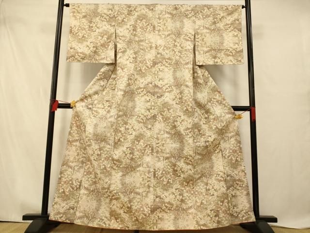 平和屋着物□上質な紬 風景文 正絹 逸品 AABE1025fw