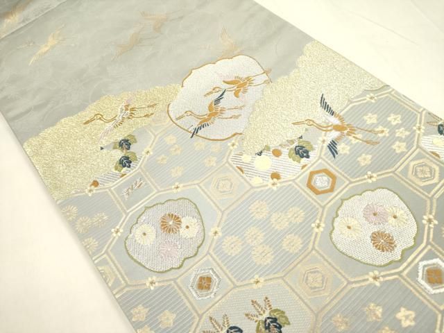 平和屋着物▽六通柄袋帯 蜀江花文 金銀糸 正絹 逸品 DABA6033op