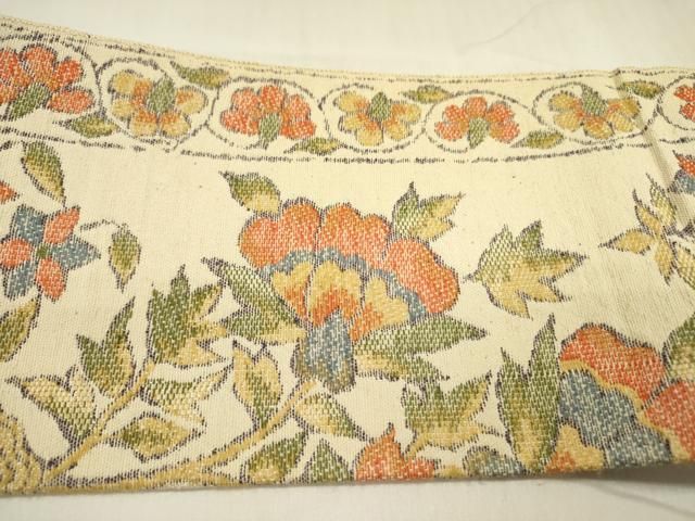 平和屋着物▽八寸名古屋帯 紬地 草花 正絹 逸品 DABA6075op - メルカリ