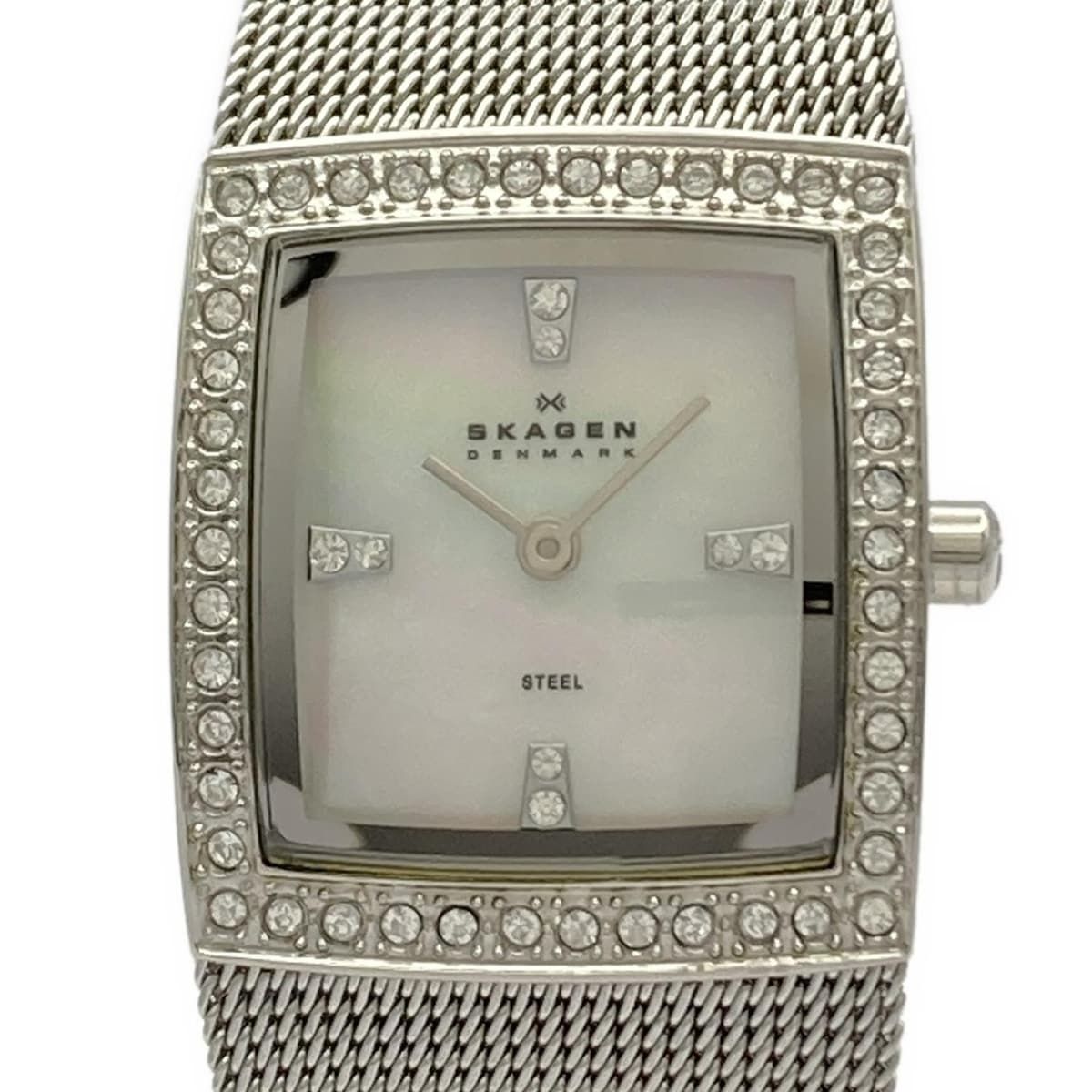 SKAGEN(スカーゲン) 腕時計美品 - 608SSS レディース ラインストーン 