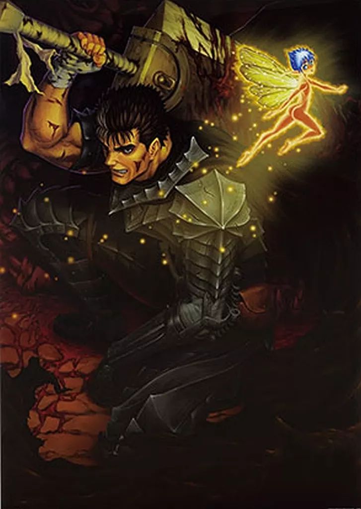 一番くじベルセルク反撃の誓い A賞ガッツ2体　D賞クリアポスター 中古】クリアポスター B2クリアポスター ガッツ 「一番くじ ベルセルク