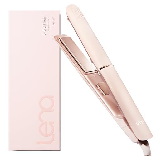 Lena リナ ストレートアイロン リナ独自開発マイナスイオン搭載 温度メモリー機能 ナノオイルコーティング 4段階温度調整 3 Dクッションプレート 先端カーブエッジデザイン LNJ 508 C P
