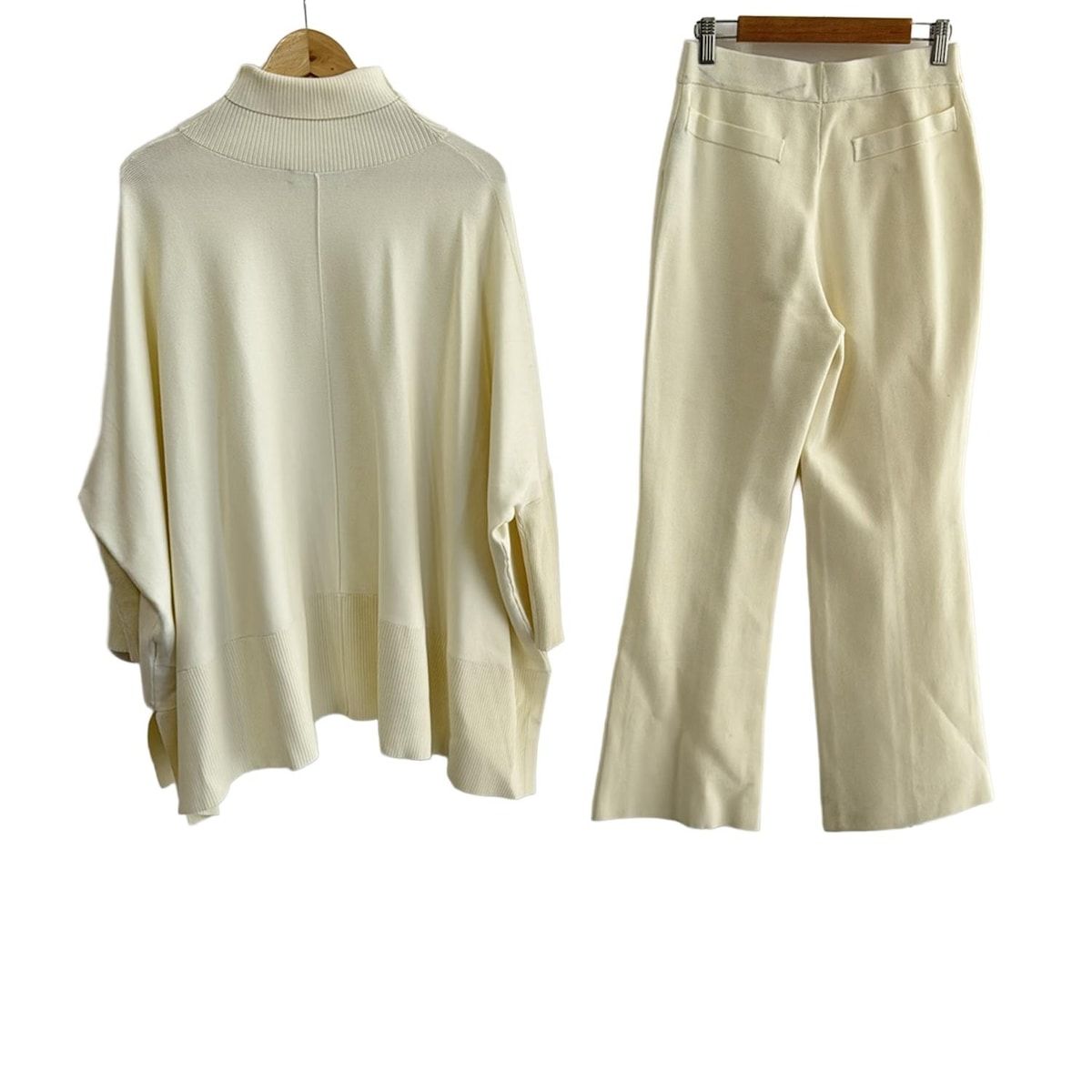 CELFORD セルフォード レディースパンツセットアップ レディース - アイボリー ニット ウエストゴム