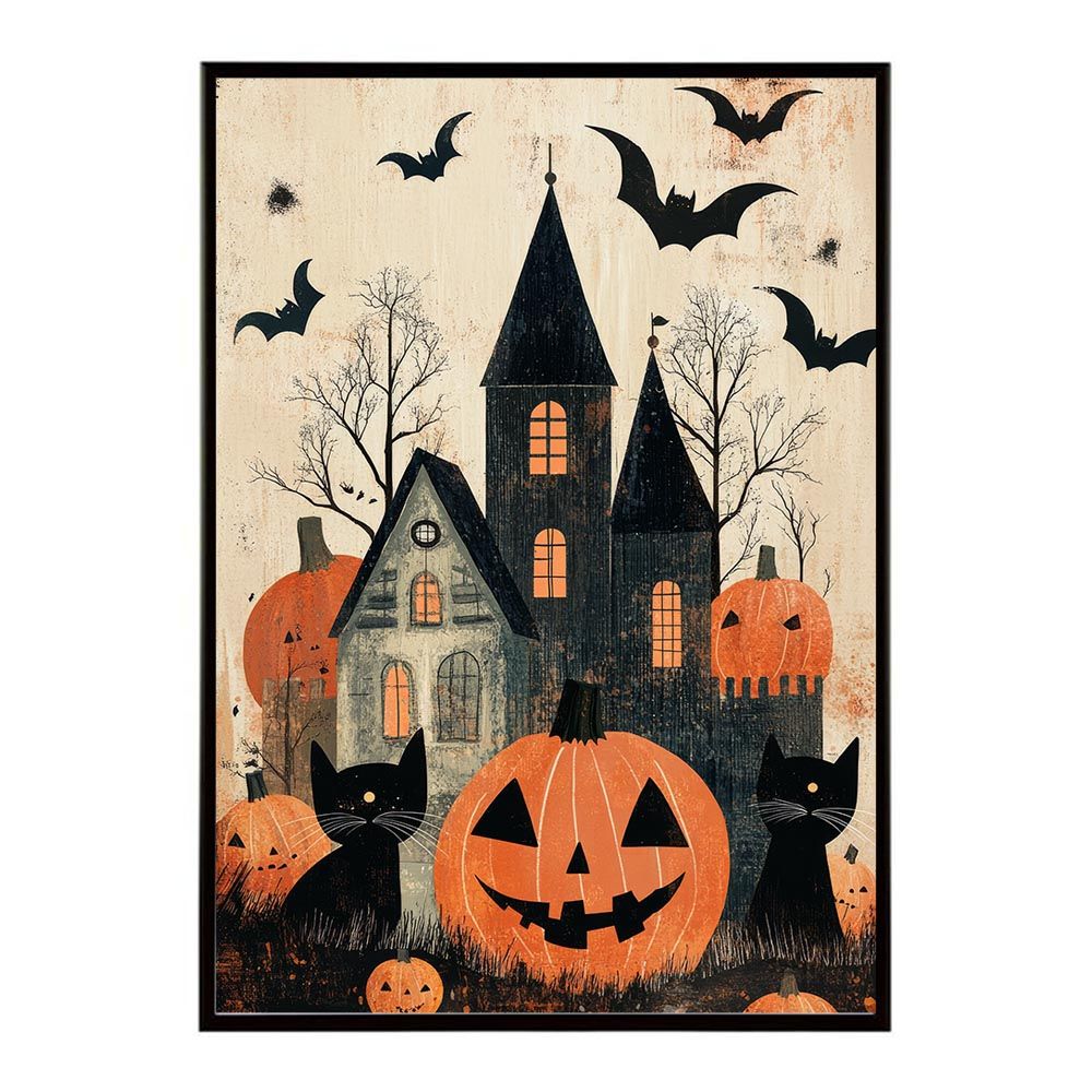 poster Halloween party Happy ハロウィン - A3ポスター