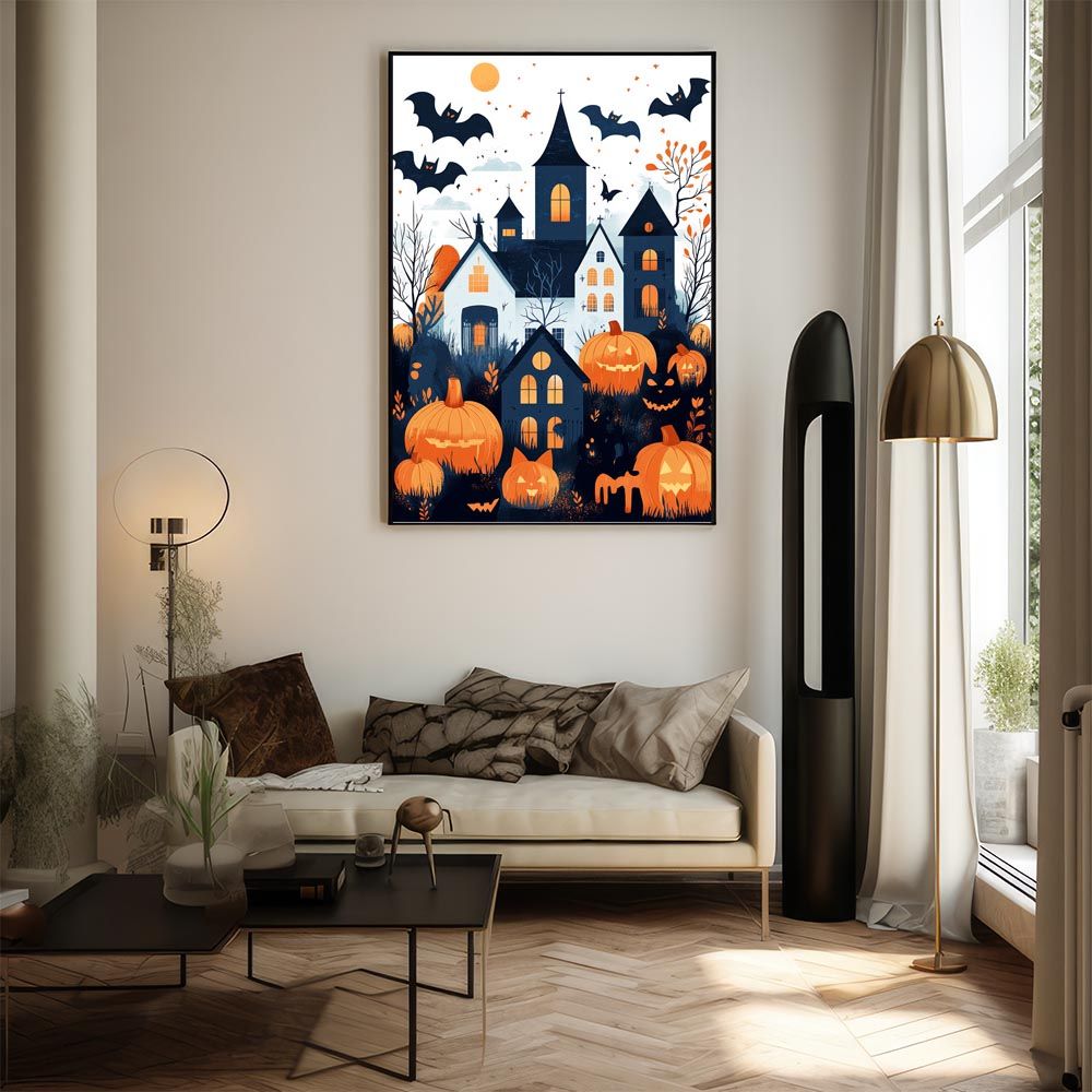 【B1サイズ(約73x103cm)】【lh-poster-9765】【フレーム付き】ハロウィン halloween ハロウィーン カボチャ ジャックオーランタン イベント 季節 子供 オレンジ 秋 ポスター インテリア インテリア小物 A4サイズ(約21x30cm)lh-poster-9765フレーム付き A4サイズ(約21x30cm)lh-poster-9765 B1サイズ(約73x103cm)lh-poster-9765フレーム付き B1サイズ(約73x103cm)lh-poster-9765フレーム Framed