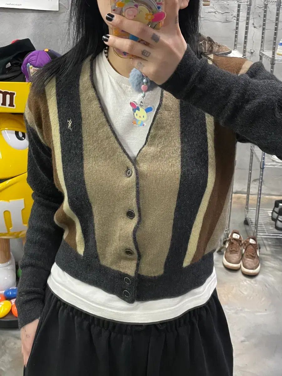 00s イヴ・サンローラン ショート ニットカーディガン - メルカリ