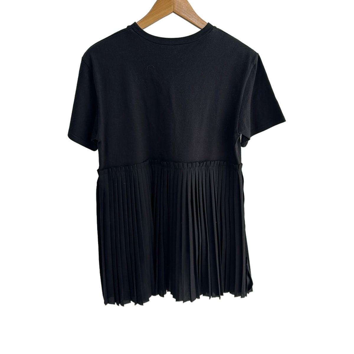 CLANE クラネ チュニック サイズ1 S レディース - 黒 クルーネック 半袖 プリーツ