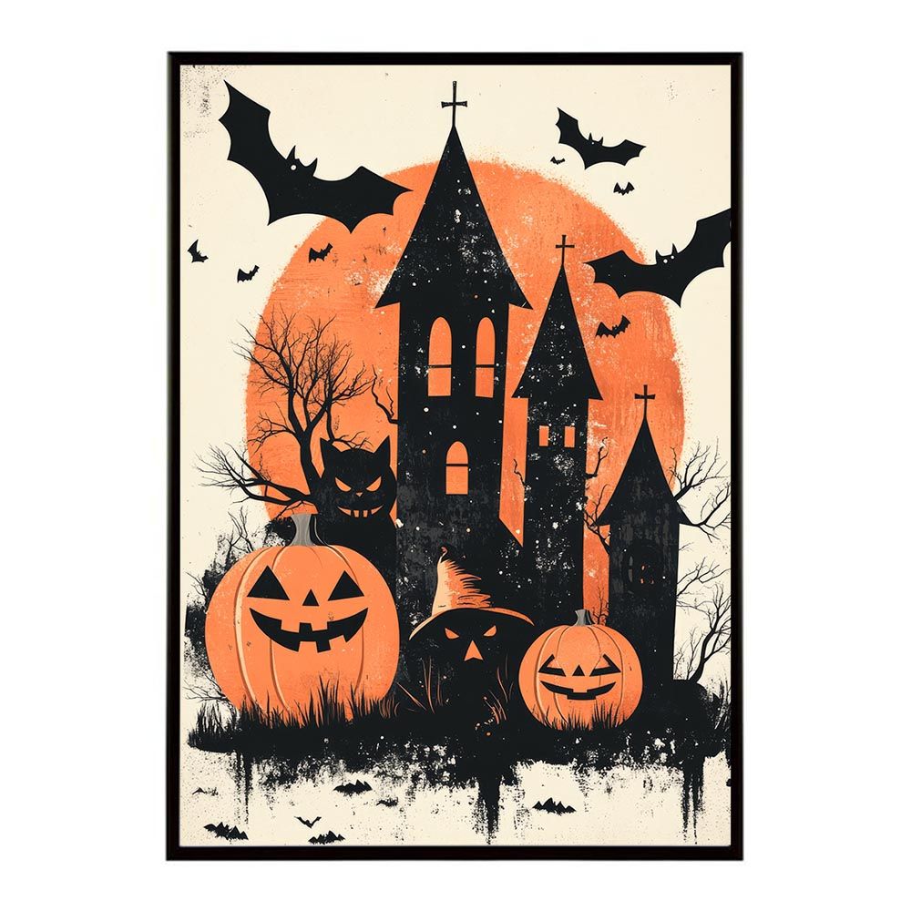 A3サイズ（約30×42cm）】【lh-poster-9782】【フレーム付き】ハロウィン halloween ハロウィーン カボチャ ジャック