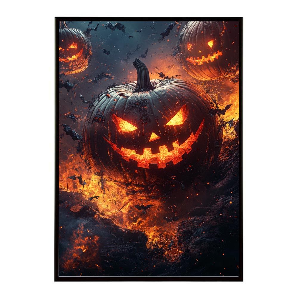 ロー　ハロウィンデザインシート B2サイズ（約51x73cm）】【lm-poster-1589】【フレーム付き
