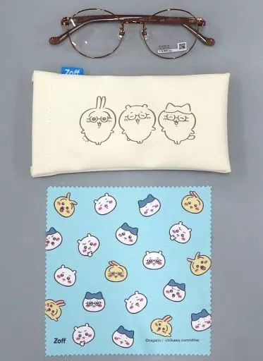 非金属 レンズ度無し ちいかわモデル ブラウン メガネ Zoff×ちいかわ なんか小さくてかわいいやつ