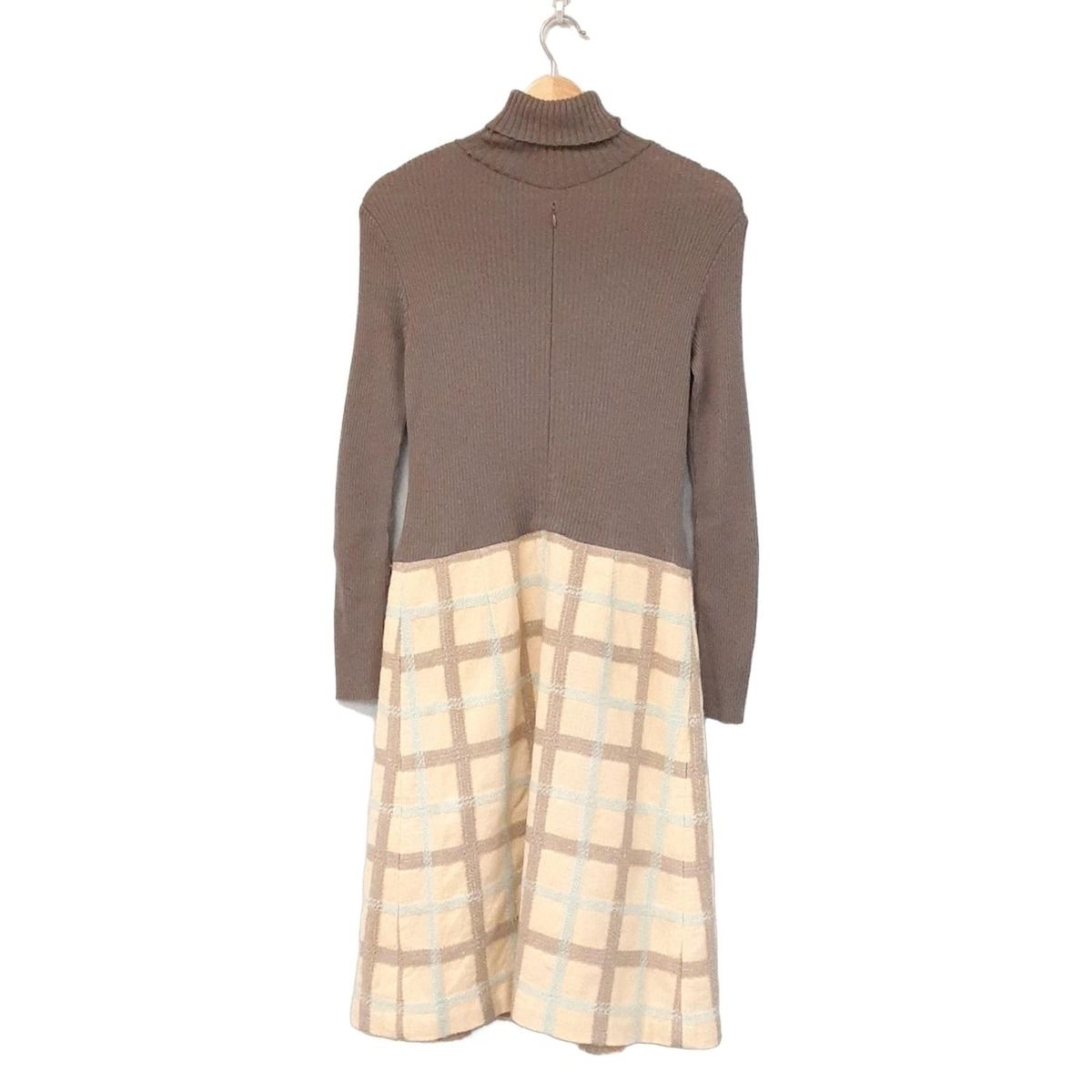 M S GRACY エムズグレイシー ワンピース サイズ40 レディース グレーベージュ アイボリー ライトブルー