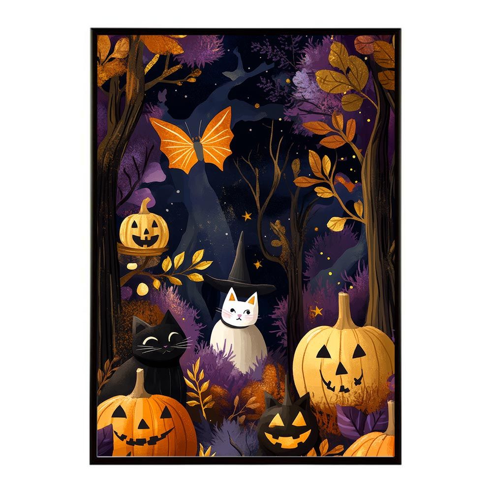 ロー　ハロウィンデザインシート B2サイズ（約51x73cm）】【lh-poster-9829】【フレーム付き